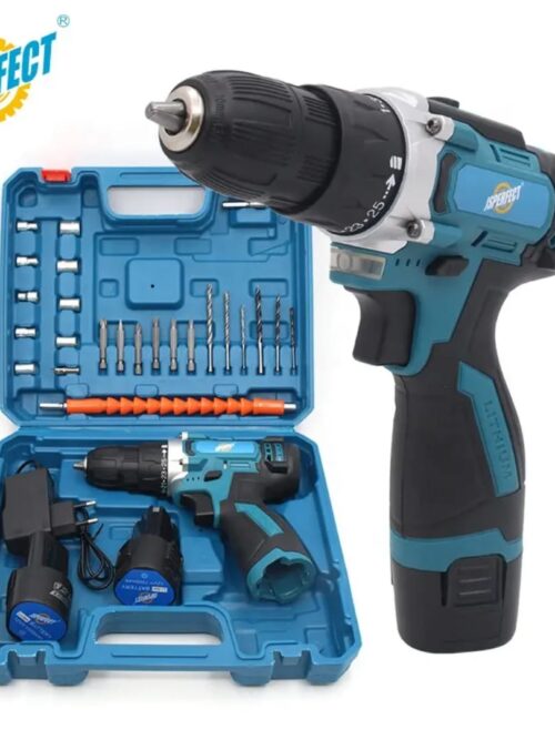 12V High‑Power Cordless Drill (2 Batteries Included)