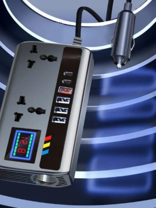 Multifunction Car Inverter 12V/24V (200W/400W) with 6 USB Ports