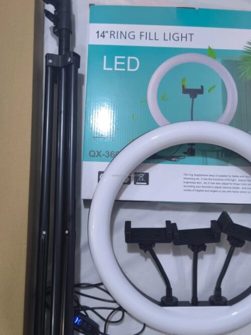 14-inch Ring Light with Tripod & 3 Holders