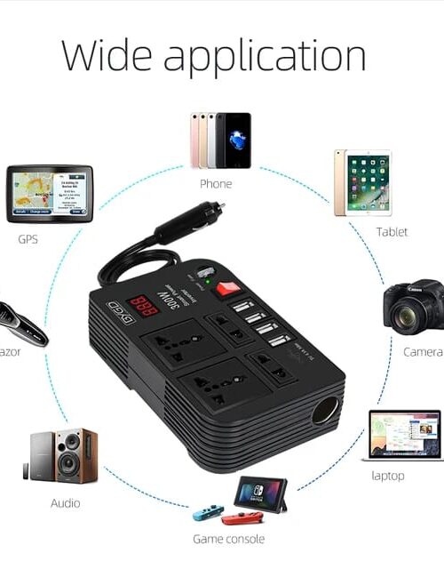 300W Car Inverter with USB Ports